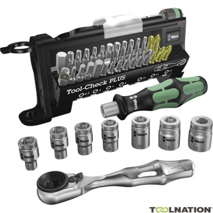 Wera 05056490001 Tool-Check Plus 39-częściowy zestaw grzechotek, bitów i nasadek 1/4". - 1