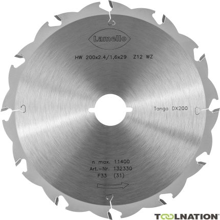 Lamello 132330 Brzeszczot Z12 Ø 200 × 2,4 × 29 mm (głębokość cięcia 70 mm) dla DX200 - 1