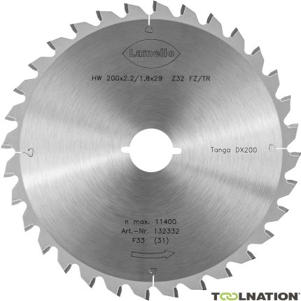 Lamello 132332 Brzeszczot Z32 Ø 200 × 2,2 × 29 mm (głębokość cięcia 70 mm) dla DX200 - 1