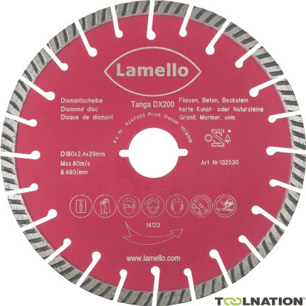 Lamello 132530 Tarcza diamentowa Ø 180 × 2,4 × 29 mm (głębokość cięcia 60 mm) dla DX200 - 1