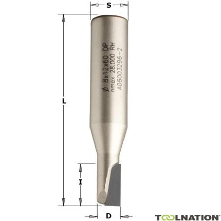 CMT 141.080.61 Diamentowy frez trzpieniowy DP Z1 średnica 8mm - 1