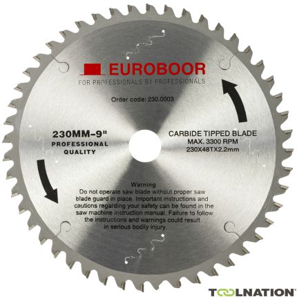 Euroboor 230.0003 Brzeszczot 230 mm otwór 25,4 mm metal - 1