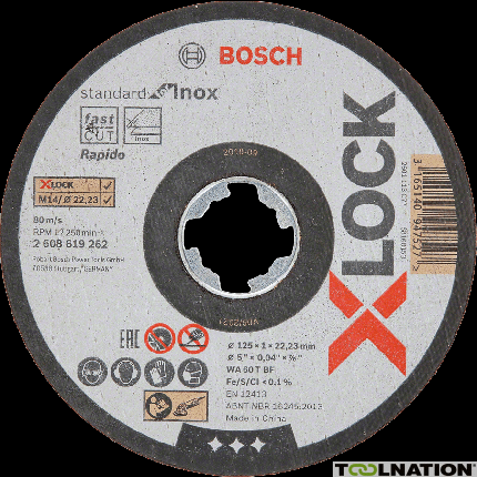 Bosch 2608619261 Tarcza korundowa X-Lock 115mm Standard for Inox - 2