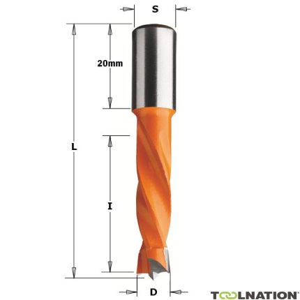 CMT 308.050.11 Wiertło HM 5mm, wał 10x20 prawy - 1