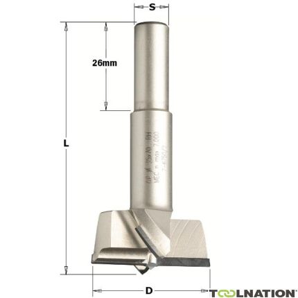 CMT 369.150.62 Wiertła do głowic cylindrów diamentowe 15mm, chwyt 10x26, lewe - 1