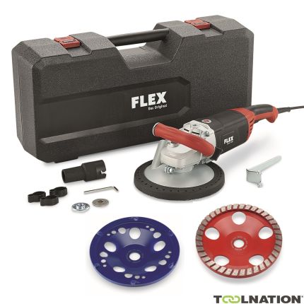 Flex-tools 513482 LD 24-6 180, Zestaw Turbo-Jet Szlifierka do betonu 180 mm + Diamentowy punktak 180 mm - 1