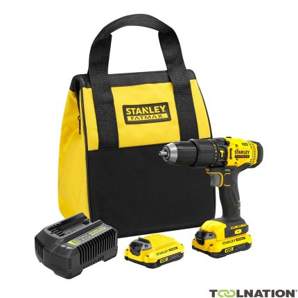 Stanley SFMCD711C2S FATMAX® V20 Akumulatorowa wiertarka udarowa 18V 1,5Ah w miękkiej torbie - 1