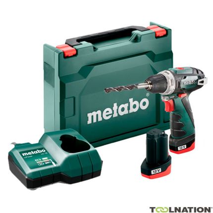 Metabo 600984500 Wiertarko-wkrętarka akumulatorowa PowerMaxx BS Basic 12V 2,0Ah Li-Ion - 1