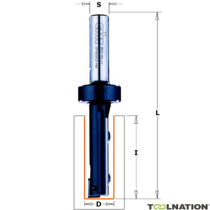 CMT 653.661.11 Frez prosty z wymiennymi ostrzami Z1+1 16 mm x 91,5 mm trzon 20 mm - 2