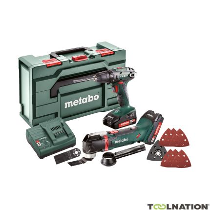 Metabo Zestaw Combo 2.6.1 18V 2.0Ah Li-Ion - BS18 akumulatorowa wiertarka + MT18LTX narzędzie wielofunkcyjne 685081000 - 1