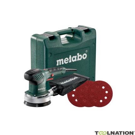 Metabo 690921000 SXE 3125 310 Watt elektronicznie regulowana szlifierka mimośrodowa w walizce + 5 lat gwarancji sprzedawcy + 25 arkuszy papieru ściernego - 1