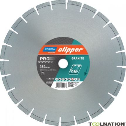 Clipper 70184610385 Pro Granite Tarcza diamentowa 350 x 25,4 mm - 1