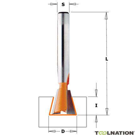 CMT 918.127.11 12,7 mm Wałek tnący w kształcie jaskółczego ogona 8 mm - 1