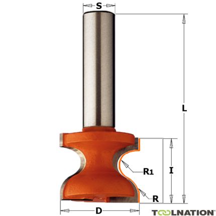 CMT 955.805.11 Frez do ławek okiennych 38,1 mm trzon 12 mm - 1