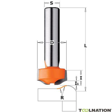 CMT 981.501.11 Frez do profili Corian R8 trzpień 12 mm - 1