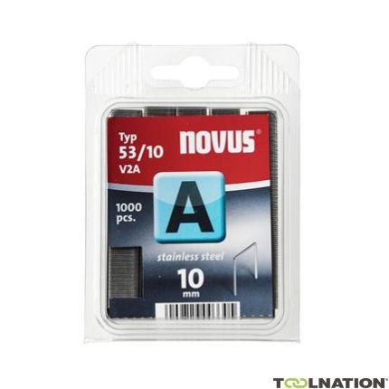 Novus 042-0458 A 53/10 Zszywki stal nierdzewna 10 mm 1000 sztuk - 1