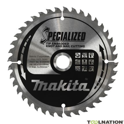 Makita B-09494 Piła HM Tip E 185 x 30 x 40T - 1