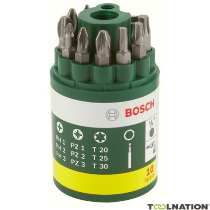 Bosch 2607019452 10-częściowy zestaw końcówek wkrętakowych - 1