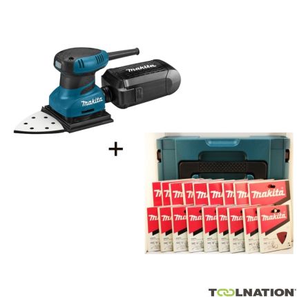 Makita BO4565K SET Szlifierka oscylacyjna 230V + Makpac nr 2 z papierem ściernym - 2