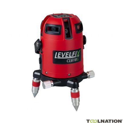 Levelfix 554033 CL618G Zmotoryzowany laser wieloliniowy zielony + odbiornik - 1