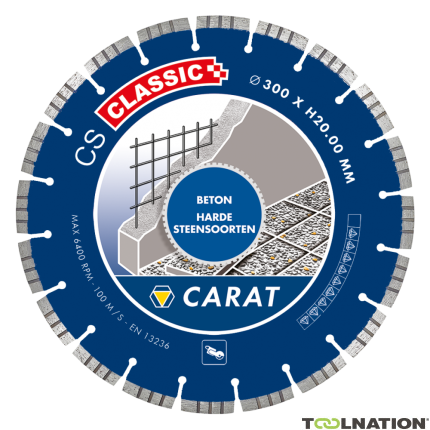 Carat CSC3502A21 5 x tarcza diamentowa do betonu CS Classic 350 x 20 w walizce - 2