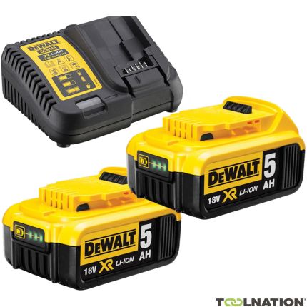 DeWalt DCB115P2-QW Ładowarka wielonapięciowa XR 4.0A + 2 akumulatory 5.0Ah 18V - 1