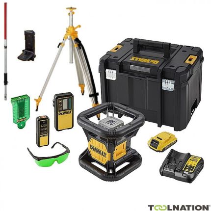 DeWalt DCE079D1G-SET 18V 2.0Ah Li-Ion W pełni automatyczny obrotowy zielony laser (zewnętrzny) + 5 lat gwarancji sprzedawcy! + linijka + statyw - 1