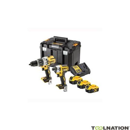 DeWalt DCK276P3T-QW Zestaw Combo 18V 3 x 5.0Ah Li-Ion - DCD996 akumulatorowa wiertarka + DCF887 rozdrabniacz udarowy - 1