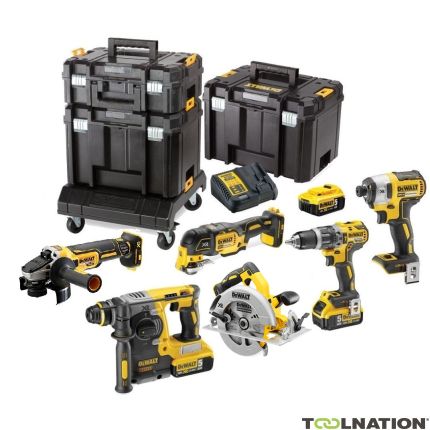 DeWalt DCK685P3T-QW DCK685P3T 6-elementowy zestaw kombinowany 18V 5.0Ah Li-Ion w TSTAK + Wózek + 5 lat gwarancji dealera! - 1