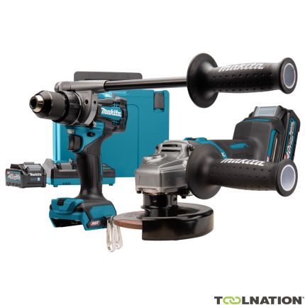 Makita DK0124G201 Zestaw kombi - DF001G akumulatorowa wiertarka + GA005 szlifierka 40V Max 4.0Ah Li-Ion w Makpac - 1