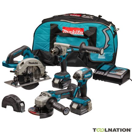 Makita DLX4156TX1 Zestaw Combo 18V 5.0 Ah Li-Ion - 4 maszyny w torbie - 1