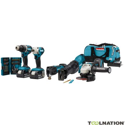 Makita DLX5068TX1 Zestaw 5 maszyn 18V 2 x 5.0Ah - 1