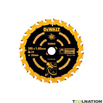 DeWalt DT10300-QZ Tarcza pilarska 165 x 20 mm 24T ATB 5° - 2