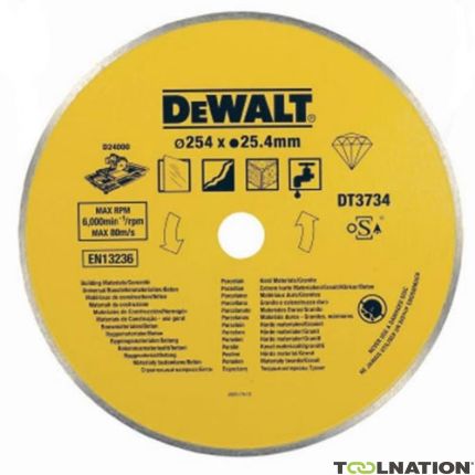 DeWalt DT3734-XJ Tarcza diamentowa 250x25,4 Kamień - 1