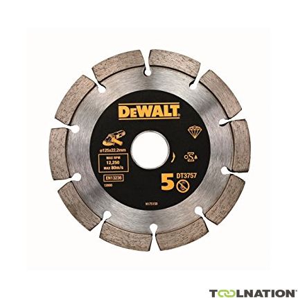 DeWalt DT3758-QZ Tarcza diamentowa sucha 125 x 22,2 mm do fug (podwójny segment) - 1