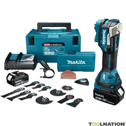 Makita DTM52RTJX2 Narzędzie wielofunkcyjne Starlock Max 18V 5,0 AH Li-ion + zestaw akcesoriów w Makpac - 1