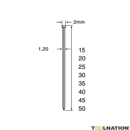 Dutack 5134030 SKN12 Minibrad ocynkowany 25mm 5000 sztuk - 1