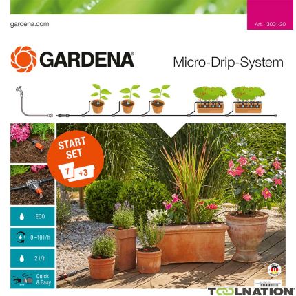 Gardena 13001-20 Zestaw podstawowy nawadniający M do roślin doniczkowych  Micro-Drip-System - 2