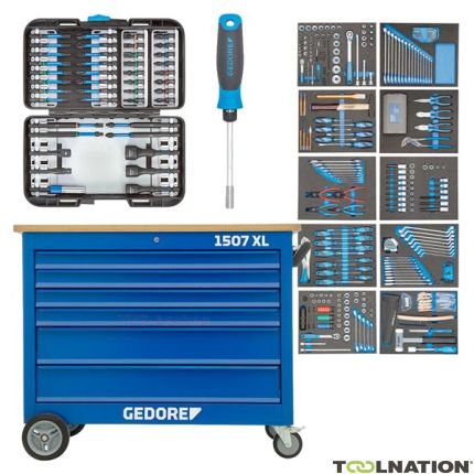 Gedore 1507 XLTS-308 Mobilny stół warsztatowy 6 szuflad 308-częściowy 3100065 - 2