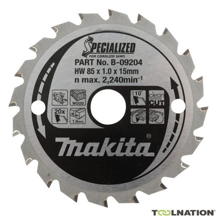 Makita B-08894 Piła HM do drewna 190 x 20 x 24T - 1