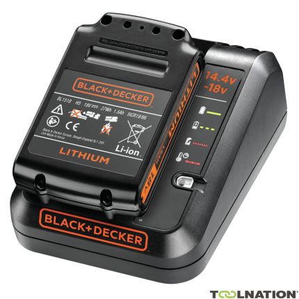 Black & Decker BDC1A15-QW Ładowarka + akumulator 18 Volt 1,5 Ah Li-ion - 1