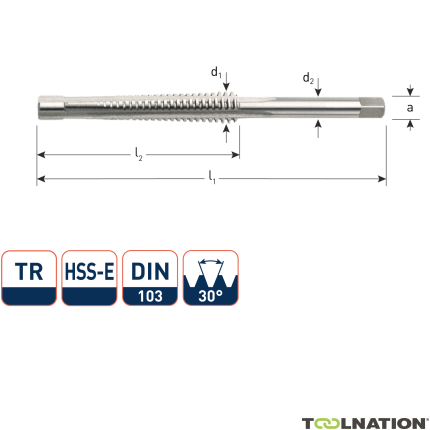 Rotec 356.1400 HSS-G Kurek trapezowy TR14 x 3 - 1