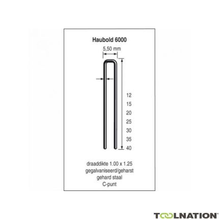 Haubold 503214 KL6040 CRVS nie 6000 Seria 40 mm długość 20000 szt. - 1