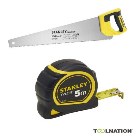 Stanley STHT1-20352SB STHT1-20352 Piła ręczna Tradecut Universal 550mm + 0-30-697 Taśma miernicza tylon 5m - 19mm - 1