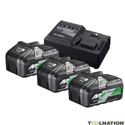 HiKOKI UC18YSL3WB3 BoosterPack -3 x BSL36B18 Multivolt Battery 36V 4.0Ah/ 18V 8.0Ah Li-Ion + UC18YSL3 Rapid Charger - 1