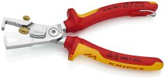 Knipex 13 66 180 T 1366180T Narzędzie do ściągania izolacji VDE 180 mm z obcinakiem do kabli i hakiem montażowym