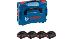 Bosch Niebieski Akcesoria 1600A02A2U Accu Set in L-Boxx - 4 x Accu ProCore 18V 5,5 ah Li-ion