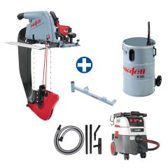 Mafell 1P0350 Piła drutowa do płyt izolacyjnych DSS 300 CC + odkurzacz S35M + odkurzacz objętościowy S200 + zestaw czyszczący