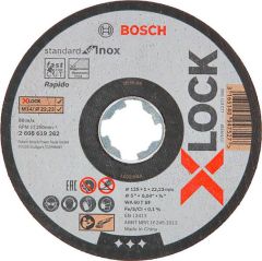 Bosch 2608619267 Tarcza korundowa X-Lock 125mm 10szt. Standard for Inox