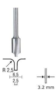 Proxxon 29034 Frez do rowków na krawędziach 6,5/2,5 mm, trzon 3,2 mm